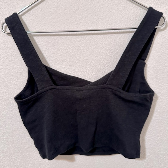 EUC LEVI’S Twist Front Crop Tank Top Black Cotton - Picture 4 of 7